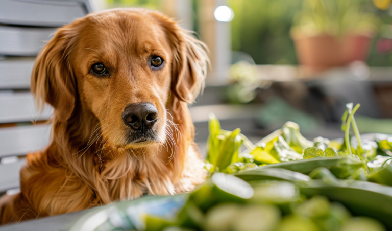 okra and dog